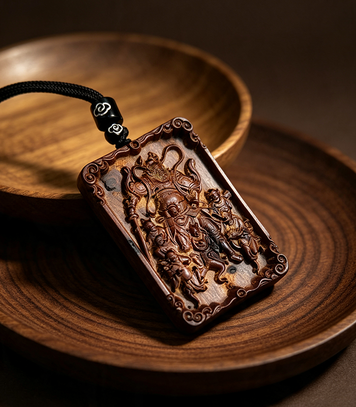 4 Five Directions God of Wealth Taoist Wooden Plaque, Fortune Attraction Spiritual Talisman - 图片 1